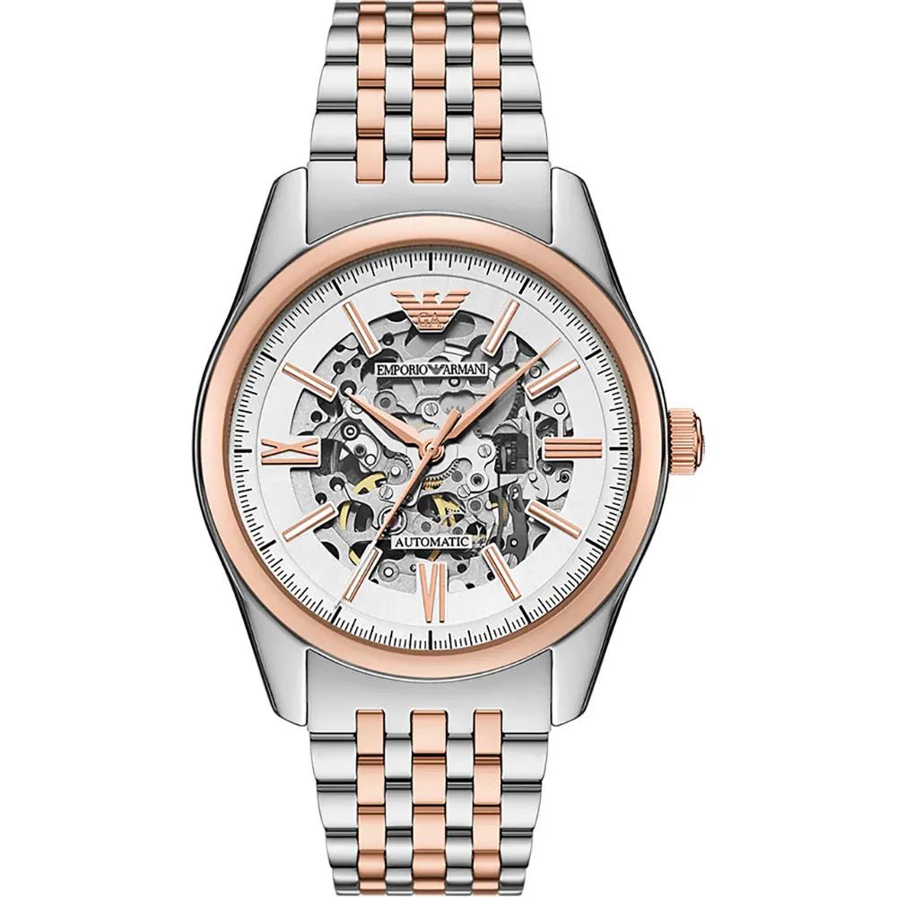 

Emporio Armani Antonio White Stainless Steel Bicolor Rose Men s Automatic Skeleton Watch AR60092 белый