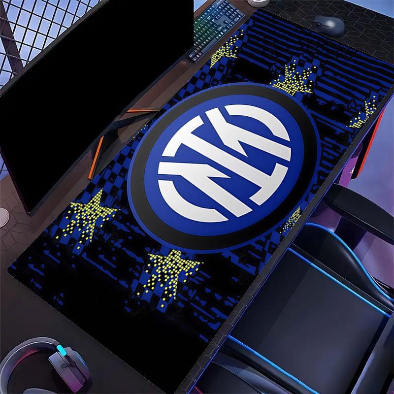 Inter Milan Mouse Pad, Large Gaming Desk Mat, Non-slip XXL Mousepad for Laptop & Tablet, Mini PC Playmat with Stitched Edges