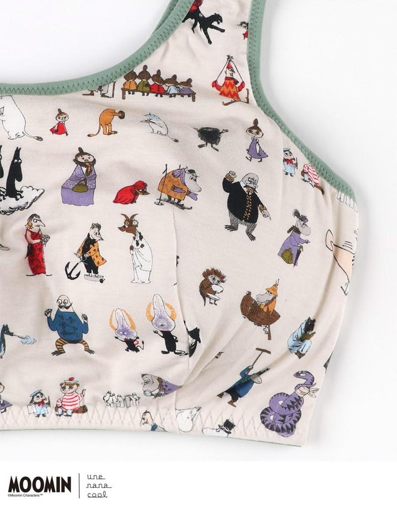 Unnanacool Wireless Night Supports Bust While You Fits up to Plus Sizes CR Bra, Sleep, 3L, [Moomin Collaboration], Women's Bra, JB3951,