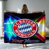 1PC FC Bayern Munchen Custom Name Patterned Flannel Blanket Suitable For All Seasons for Home Decor Warmth and Comfort Gifts Holiday Present