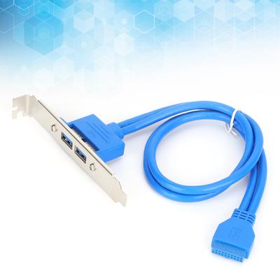 Double USB Baffle Cable Motherboard 19 Pin To Dual Port A Female Extension Rear Panel Bracket