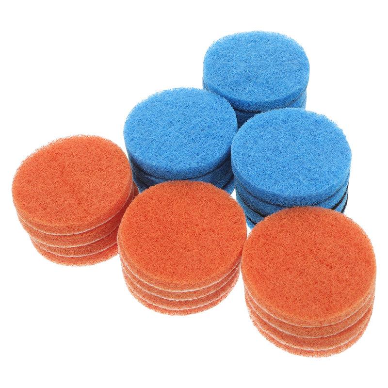 24Pcs Dish Scrubber Sponge Pads Round Hook Loop Design Easy Replace Electric Drill Brush Cleaning Pad Kitchen Bathroom Floor