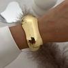 Punk Vintage Irregular Chunky Cuff Bangles for Women Statement Glossy Bracelets Bangles Pulseras Steampunk Men Jewelry