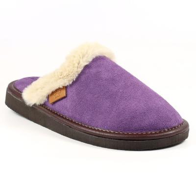 Lazy Dogz Womens/Ladies Otto Faux Fur Trim Suede Slippers