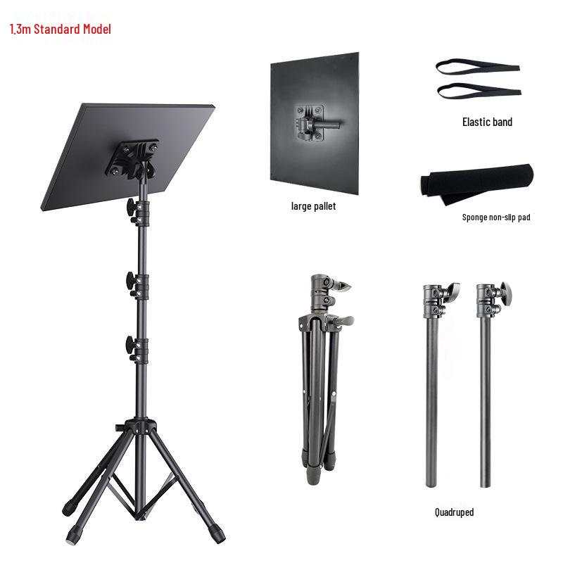 

Adjustable Floor Laptop Stand & Projector Tray - Folding, Height-Adjustable Workstation