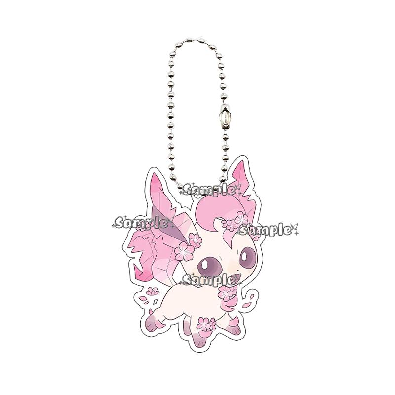 Anime Cartoon Umbreon Eevee Espeon Acrylic Keychain Key Chain Ring Backpack Charm Accessories Homemade Pendant Gift for Friends