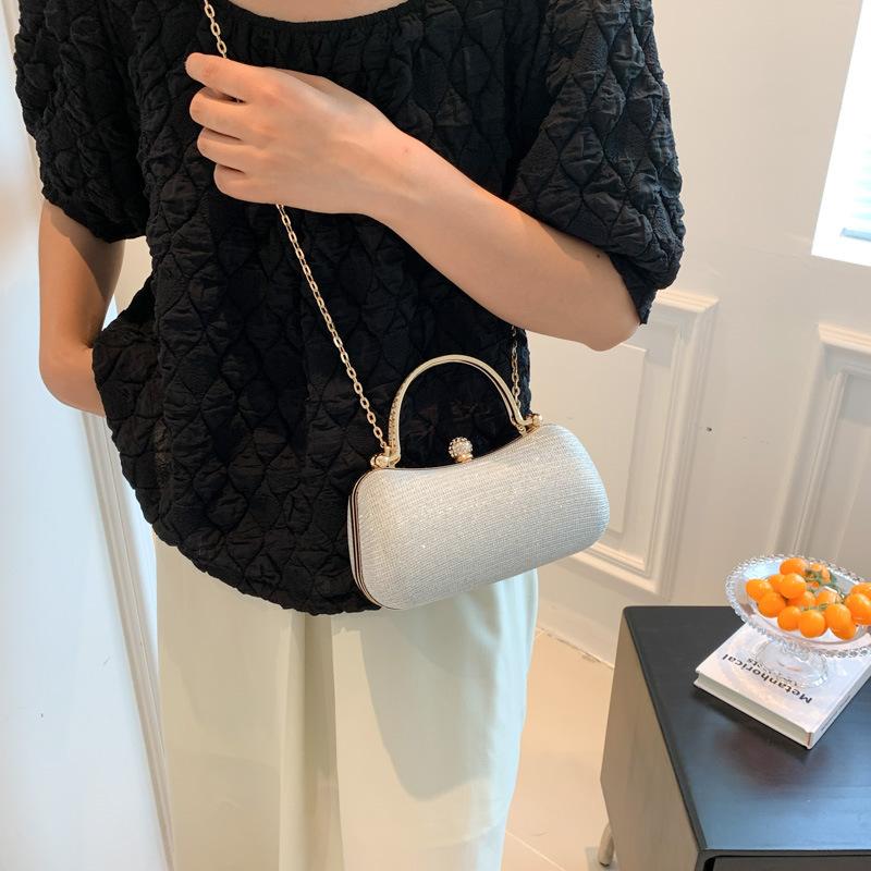 Damen Abendtasche mit Perlen, für Hochzeit, Braut, elegant, trendig, Kette, Handtasche, Strass, Clutch, Schultertasche