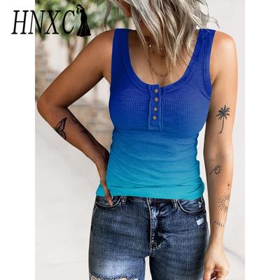 Women's Fashion Casual Summer Sleeveless U-Neck Blouses & Shirts