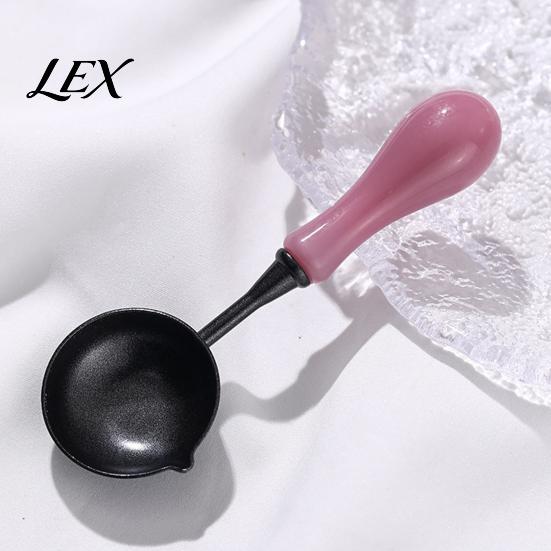 Heat Resistant Wax Spoon Seal with Ergonomic Handle, Non-Stick Sealing Stamp Melting Spoon, Handle Warmer for Envelope & Letter Art Crafts Crafting