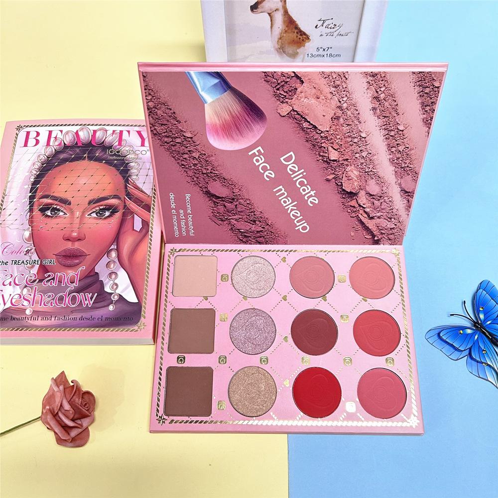 Beauty Pattern, 82-color Book Eye Shadow Palette, Pearlescent, Matte, Highlight, Blush, Contouring, Multi-color Makeup Palette