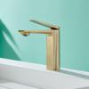 Tuqiu Gold Bathroom Faucet Gray Bathroom Basin Faucet Cold And Hot Water Mixer Sink Tap Single Handle Deck Mounted Tap