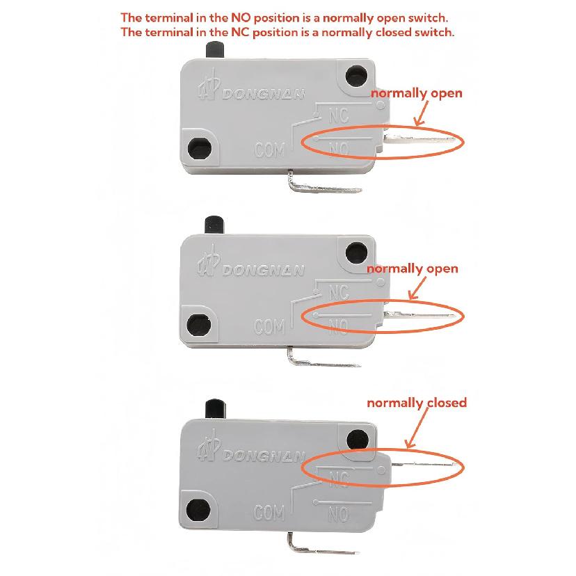 KW3A Microwave Oven Door Switch 16A 125V/250V Door Interloc (2 Normally Open and 1 Normally Close)