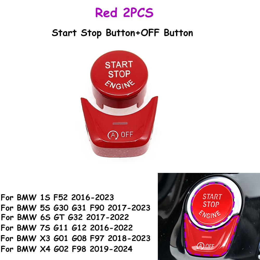 F52 G30 G31 G01 G08 G02 F98 G32 G11 G12 Engine Ignition Start Stop OFF Switch Button Cover Trim For BMW 1 5 6 7 X3 X4 Series