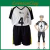 Wysokiej jakości strój z koszulką Haikyuu nr 4/5 Bokuto Koutarou z oddychającej tkaniny