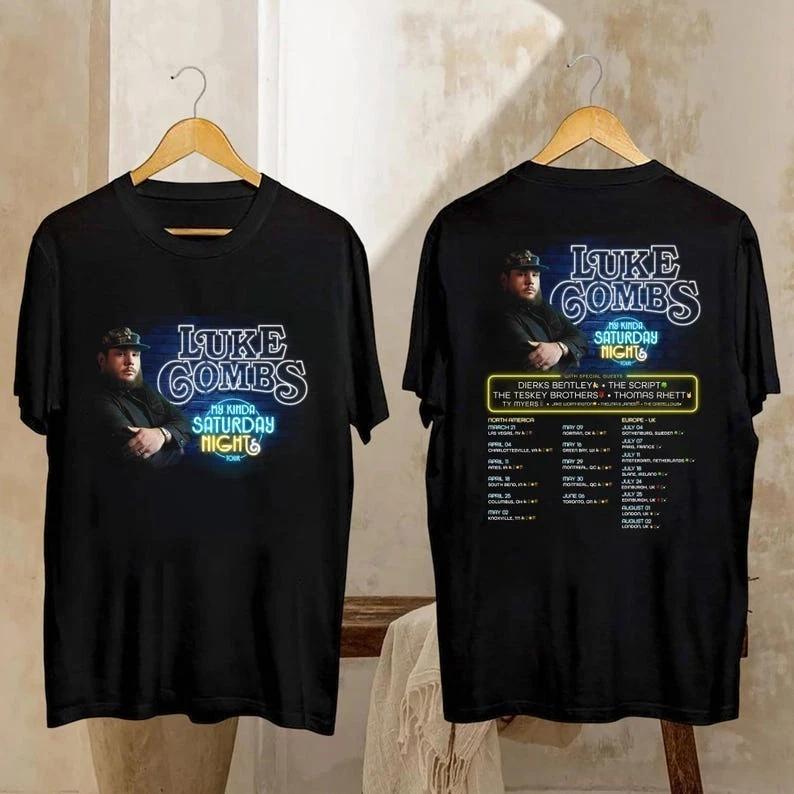 Luke Combs My Kinda Saturday Night Tour 2026 Shirt Luke Combs Tour 2026 T Shirt S