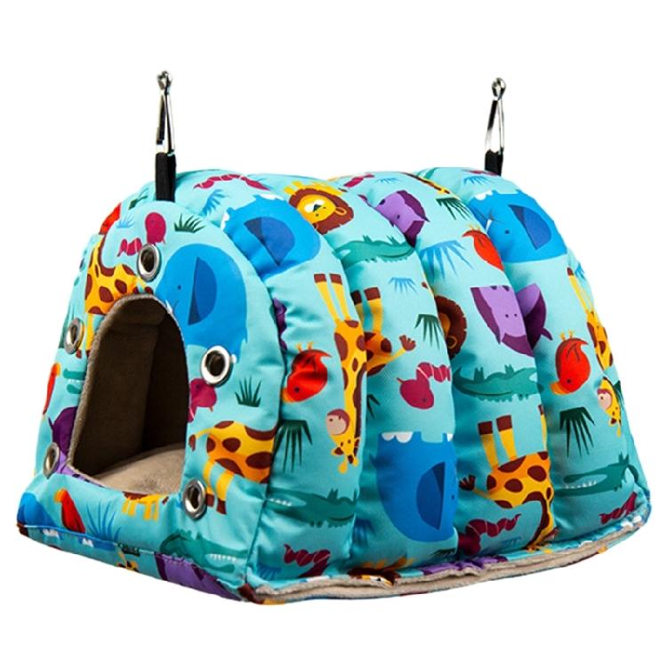 Зимняя теплая кровать-домик в виде птичьего гнезда, плюшевая палатка-укрытие для попугая, для сна и игр S