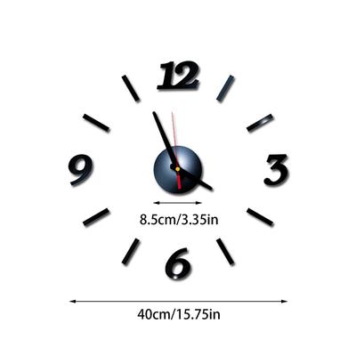 DIY Acryl stille Uhr Spiegel Wand montiert Wandaufkleber Wanduhr Home Decor