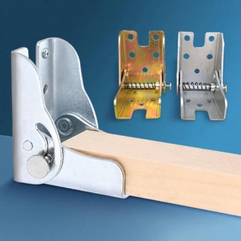 90 Degree Folding Hinge Table Legs Brackets Fold Feet for Table Chair Extension Tables Foldable Self-Locking Feet Hinges.