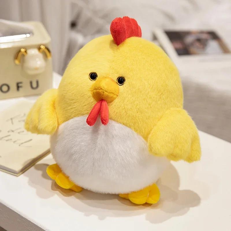 Chubby Chicken Plush Toys Pillow Soft Simulation Cute Plushie Dolls Neck Pillow Stuffed Animal for Boys Girls Festival Gifts