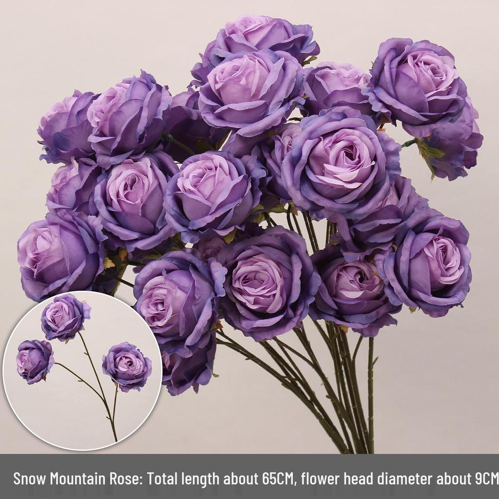 10-Piece Purple Series Artificial Floral Set: Ground Row, Aisle, and Burgundy Wedding Decoration Flowers
