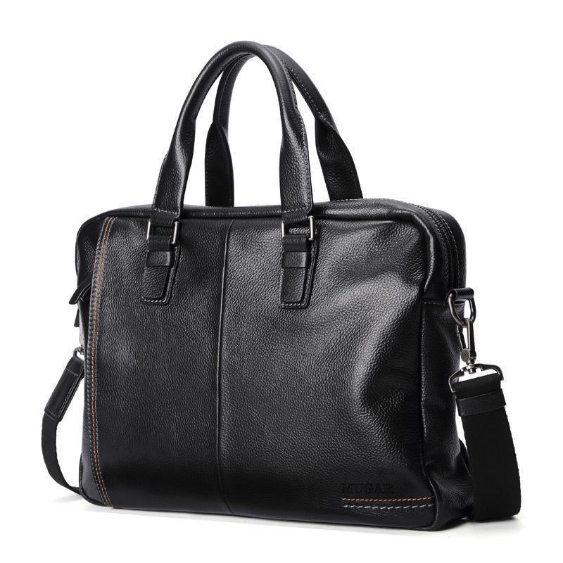 High Quality Cowhide Men's Business Handbag shoulder bag 100% Genuine leather Briefcase for men Commuting crossbody bag