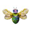 KX4B Eye Catching Metal Bees Ornament Colorful 3D Bees for Garden Yard Decoration (Set of 4)