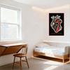Mechanical Heart Metal Tin Sign Industrial Anatomical Style Wall Decor for Bar Pub Home Cafe, 8x12 Inch Retro Iron Poster Art Wi