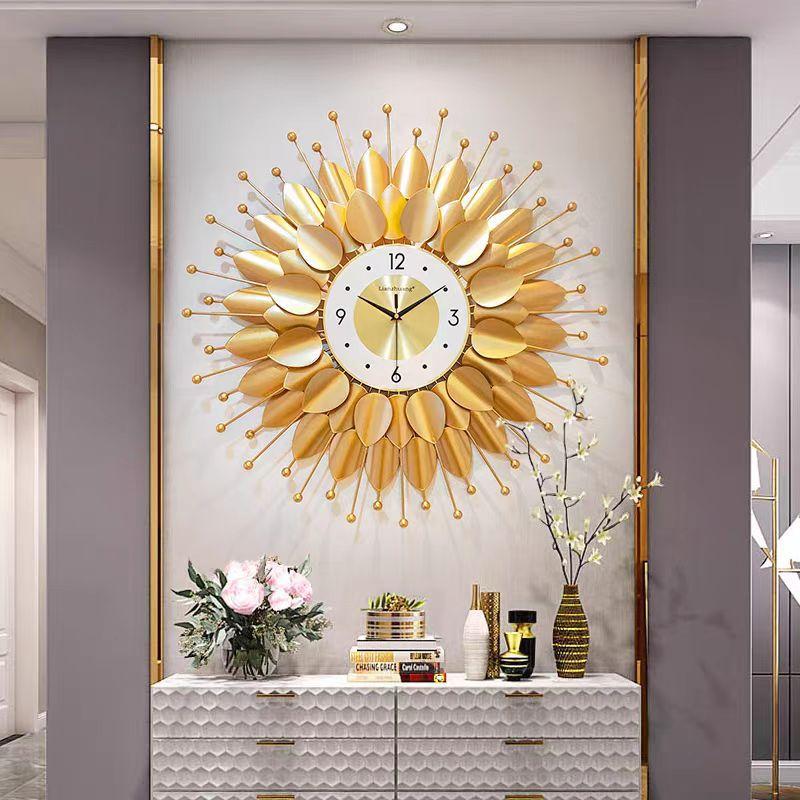 Clock Wall Clock Living Room Home Fashion Atmosphere Silent Quartz Clock European Light Luxury Art Watch Wall High-end