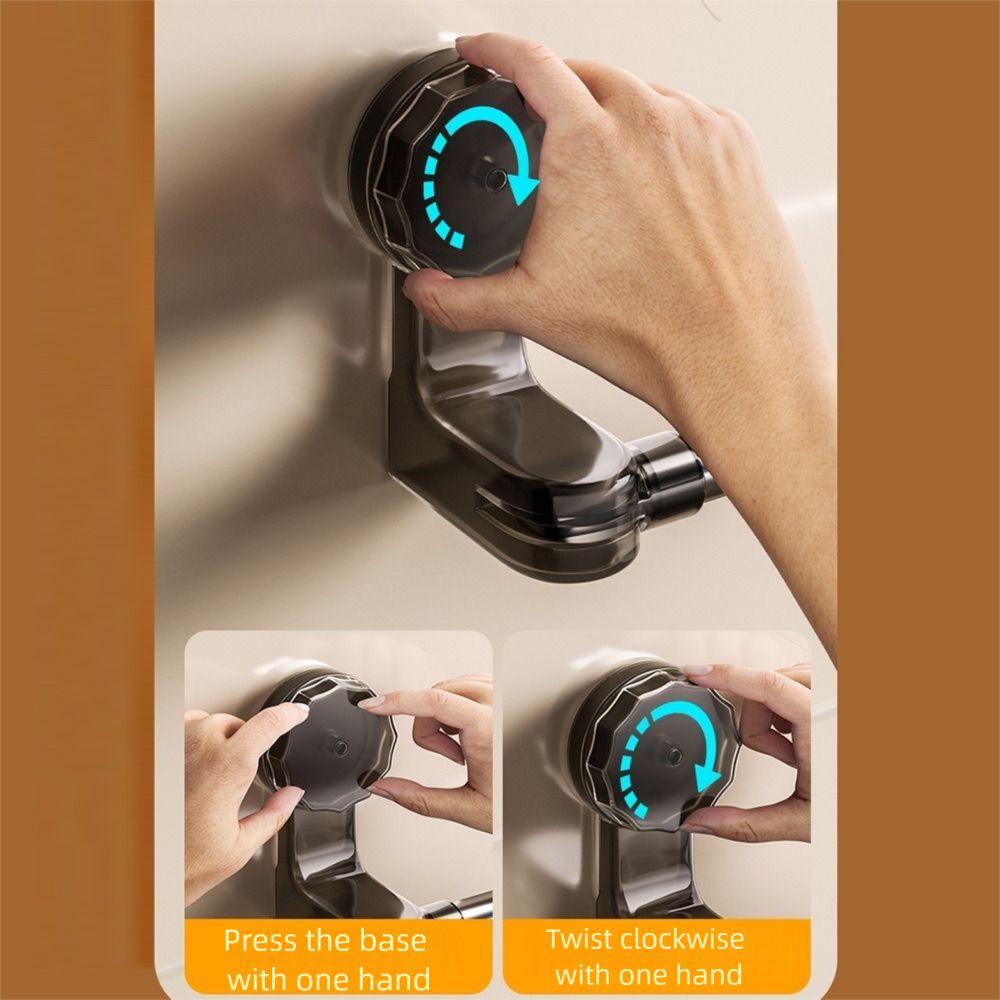 Wall-Mounted Suction Cup Towel Rack Waterproof Shower Slipper Hanger Bathroom Towel Rod  Kitchen