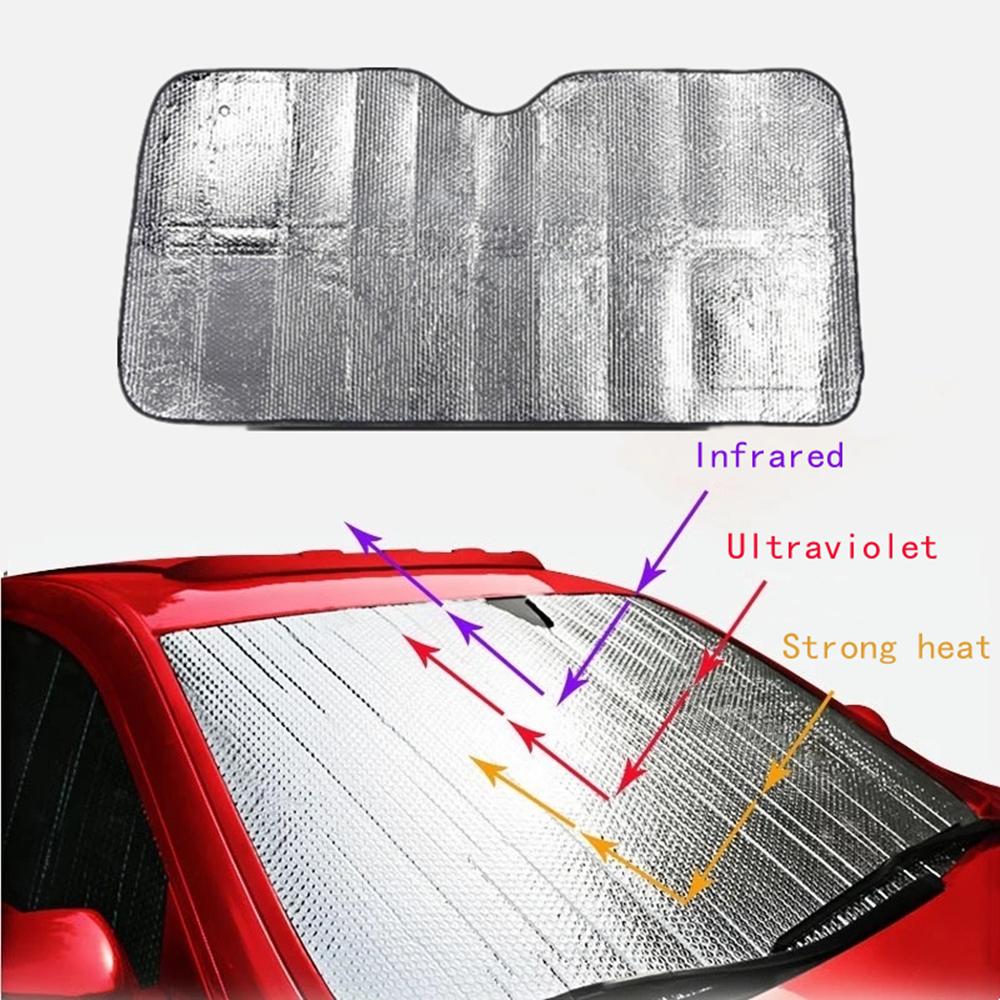 Car Windshield Sunshades Foldable Car Sun Shade Anti-UV Protection Sunshade Window Front Visor Cover Curtain Auto AccessoriesWindshield Sunshades 1
