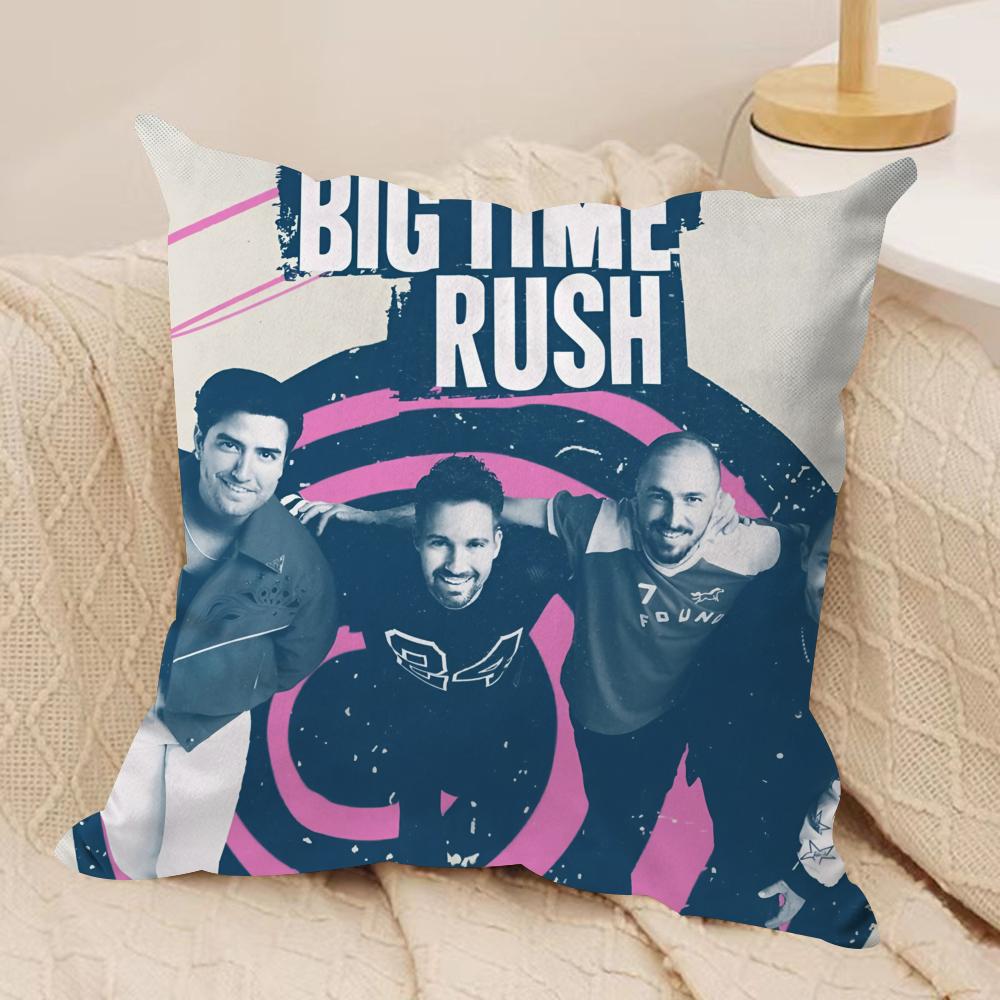 Band BBig Time RRush Cushion Cover Soft Plush Fabric DoubleSided Printed Cushion Covers for All Seasons Home Decor