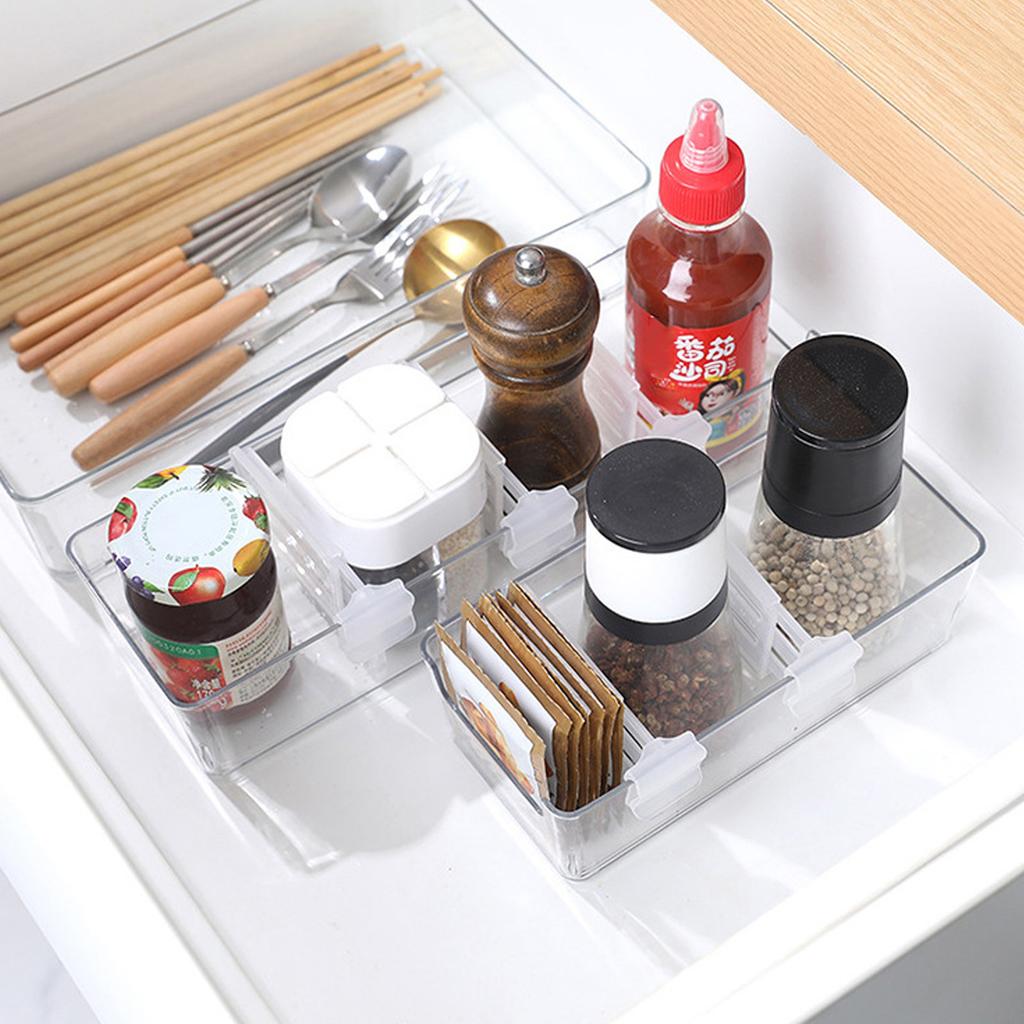 4Pcs Retractable Refrigerator Divider Clip Extendable Fridge Separator