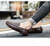 2024 Autumn New Fashion Trend Bean Shoes Flat Low Top British Style Men's Leather Shoes