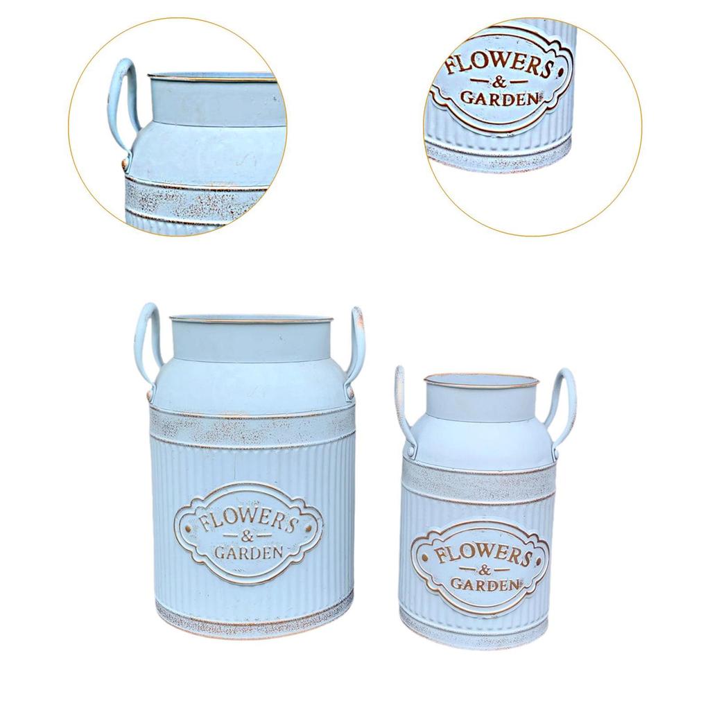 2Pcs Chic Pitcher Vase Shabby Chic Vase Farmhouse Jug Vase for Wedding Office