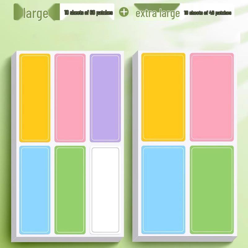 

Cute Waterproof Self-Adhesive Color Label Stickers, Handwriteable & Mouth-Cut, Small Size