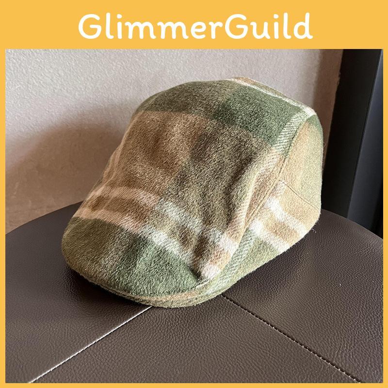 Autumn Winter Plush Blend Newsboy Hat With Short Brim And Warmth For Casual Wear Men Women