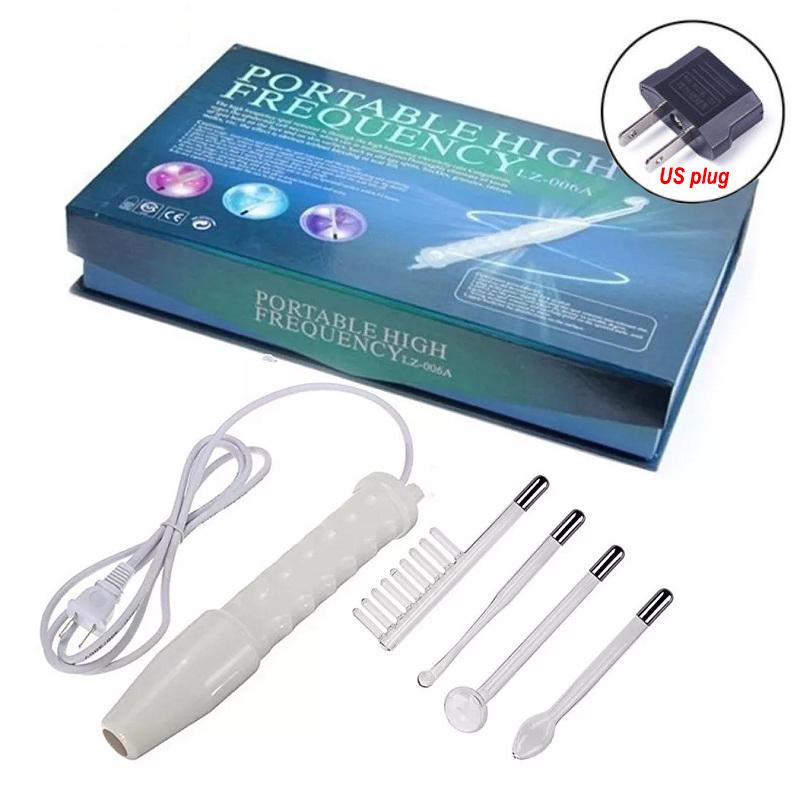Portable High Frequency Appliance Electrode Tube Wand Electrotherapy Skin Care Facial Spa Tightening Acne Spot Wrinkles Remover
