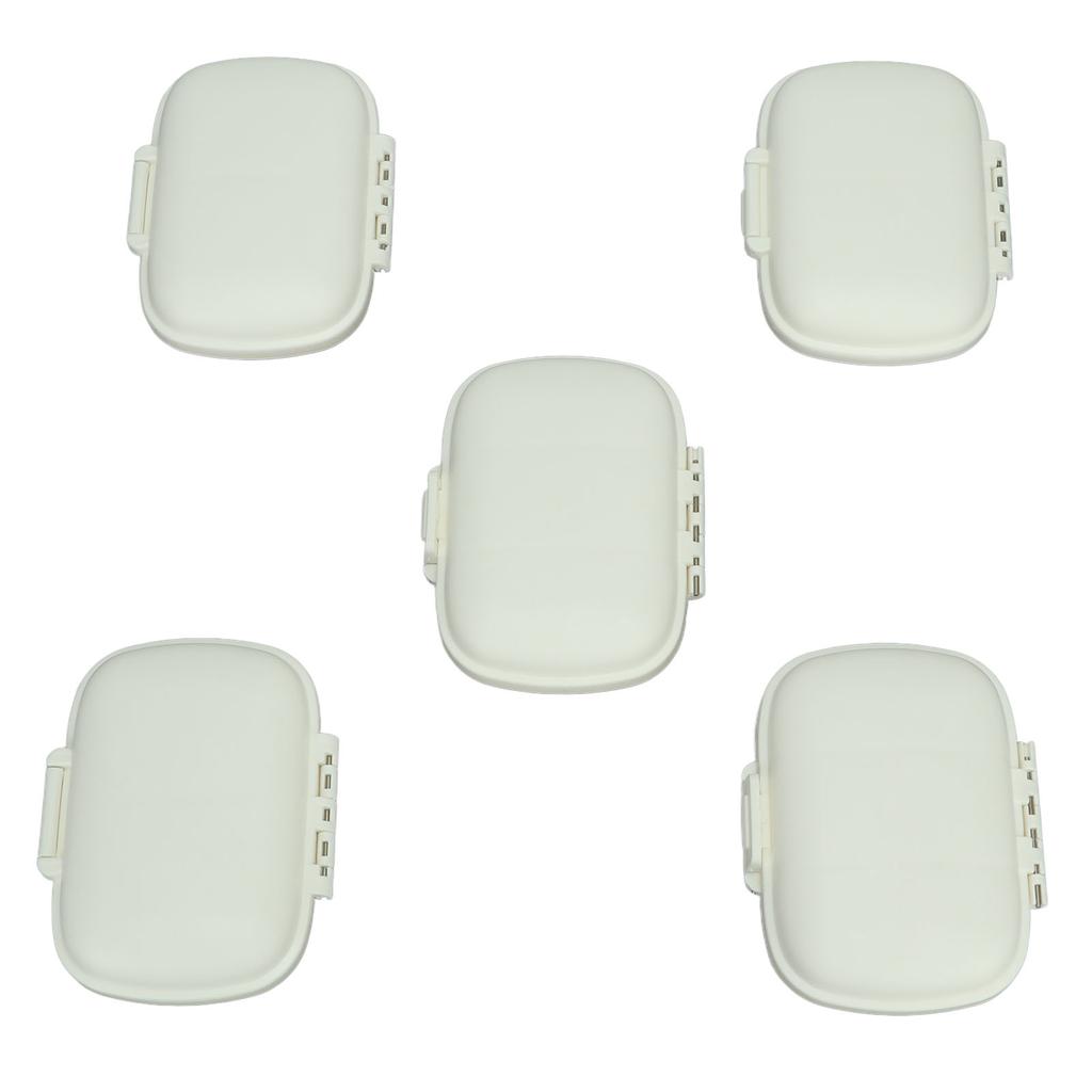 5 Pcs Medicine Organizer Dividing Medicine Planner Box Snap Design Daily Medicine Holder Container