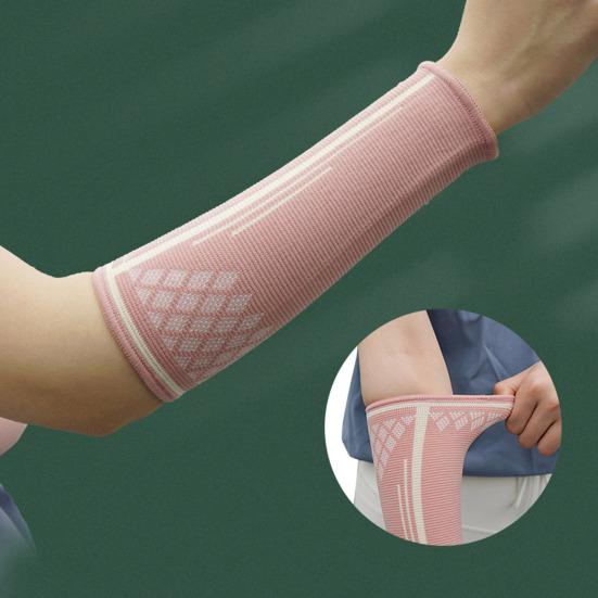 1 Pair Sports Wristband Stretchy Breathable Sweat Absorbing Wrist Compression Sleeve Men Women Volleyball Basketball Tennis Knitted Wrist Brace