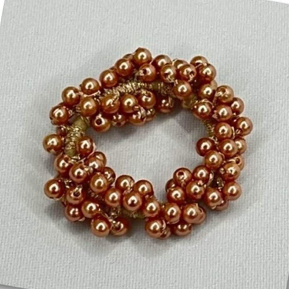 

Жемчужная резинка для волос цвета шампанского, повязка для волос, студенское украшение для волос