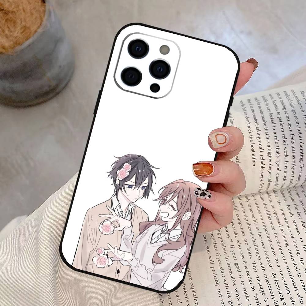 Horimiya Phone Case For iPhone 17,16,15,14,13,12,11 Plus,Pro Max,XS,Soft Silicone Black Cover
