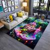 Colorful Fantasy Castle Landscape Rug Non-slip Rug Suitable for Living Room and Bedroom Sofas.