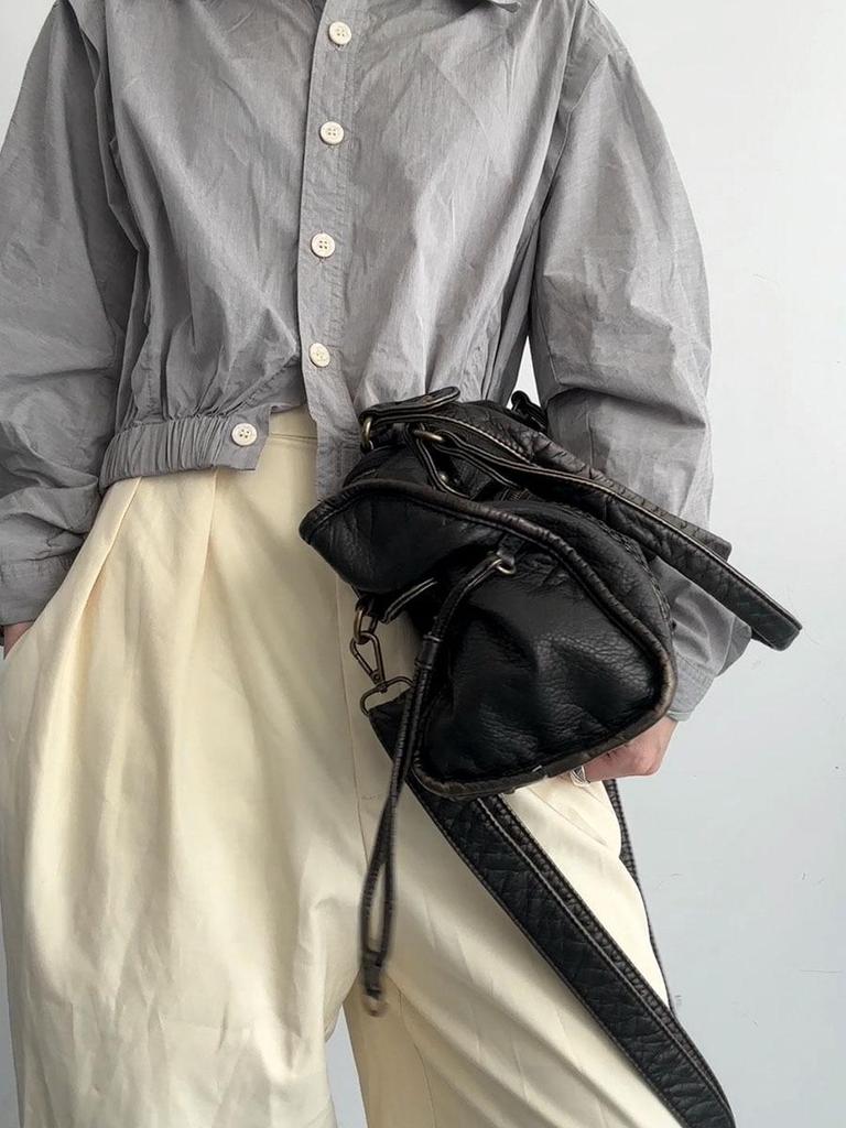 Retro Y2K Women's Large Capacity Underarm Motorcycle Tote Bag