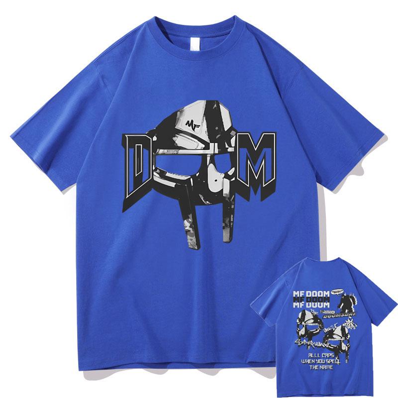 Rapper Mf Doom Doomsday Graphic Print Tshirt Men Women Hip Hop Casual Oversized Tops Tees Male Cotton Short Sleeve Mens T Shirt