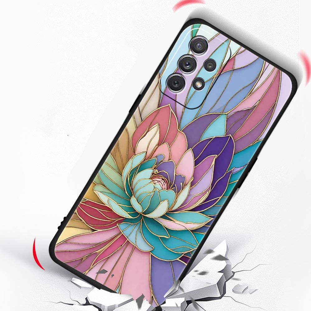 Flower Pattern Phone Case For Samsung Galaxy A17 A07 A55 A35 A25 A15 A05s A33 5G A31 A23 A21s A13 A41 A73 A53 A51 A71 A03s Cover
