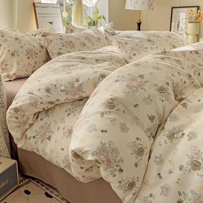 Ins Pastoral Style Flowers Bedding Sets  New Twin Queen Size Duvet Cover Flat Sheet Pillowcase Princess Girl Bed Linen