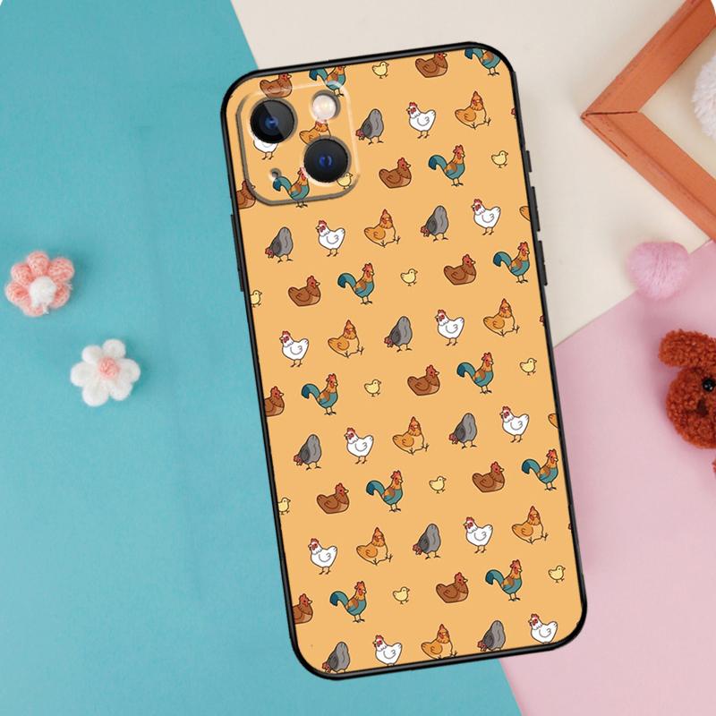 Chicken Hen Rooster Phone Case For iPhone 16 15 14 13 12 11 Pro Max Plus Mini XR 16e Funda Silicone Back Cover
