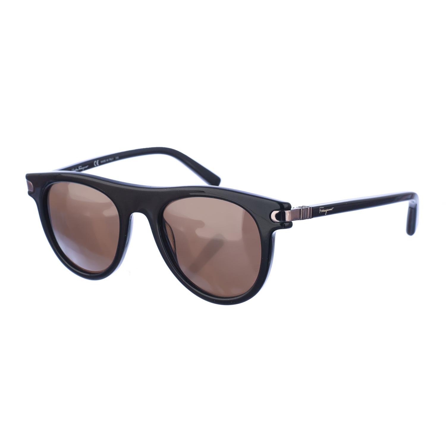 

SF787S SALVATORE FERRAGAMO мужские солнцезащитные очки овальной формы из ацетата