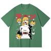 230 g/m² 100% Baumwolle Chainsaw Man V48 Power Cake Druck Unisex Schweres Baumwoll-T-Shirt