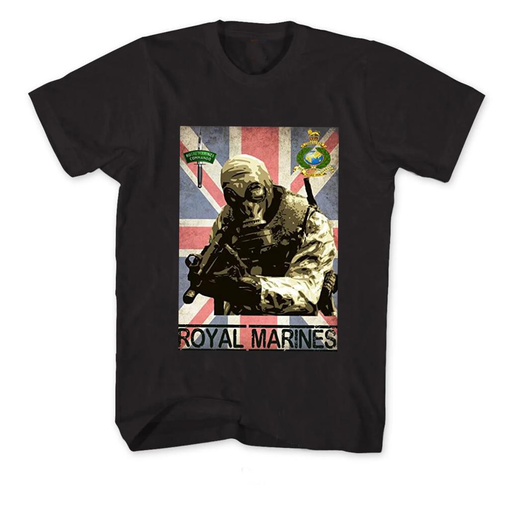 T-shirt Commando Royal Marines Estiva Cotone Girocollo Manica Corta Uomo Nuova S3XL